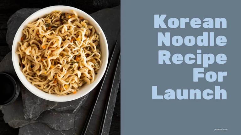 Korean Noodle Recipe For Launch